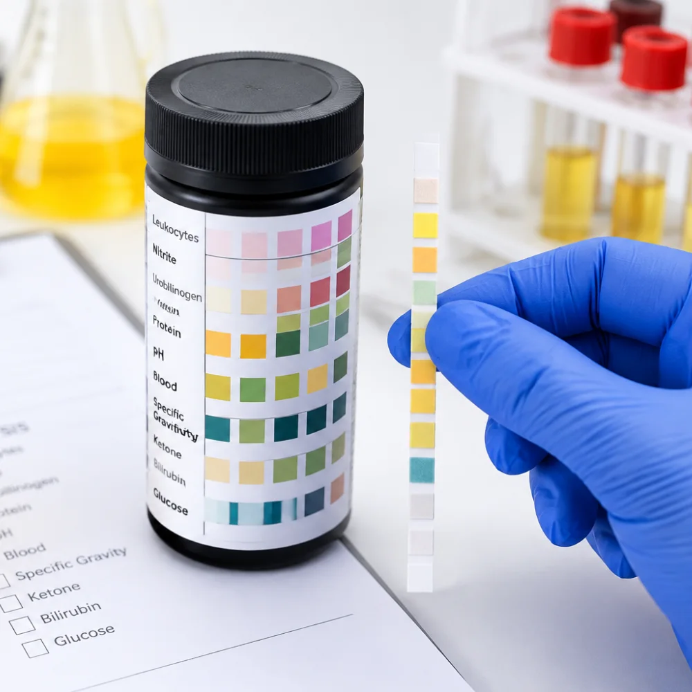 Urinalysis and Diagnostic Laboratory Test Strip Evaluation for Urinary Retention